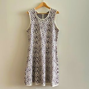 Pink Tartan snow leopard print dress